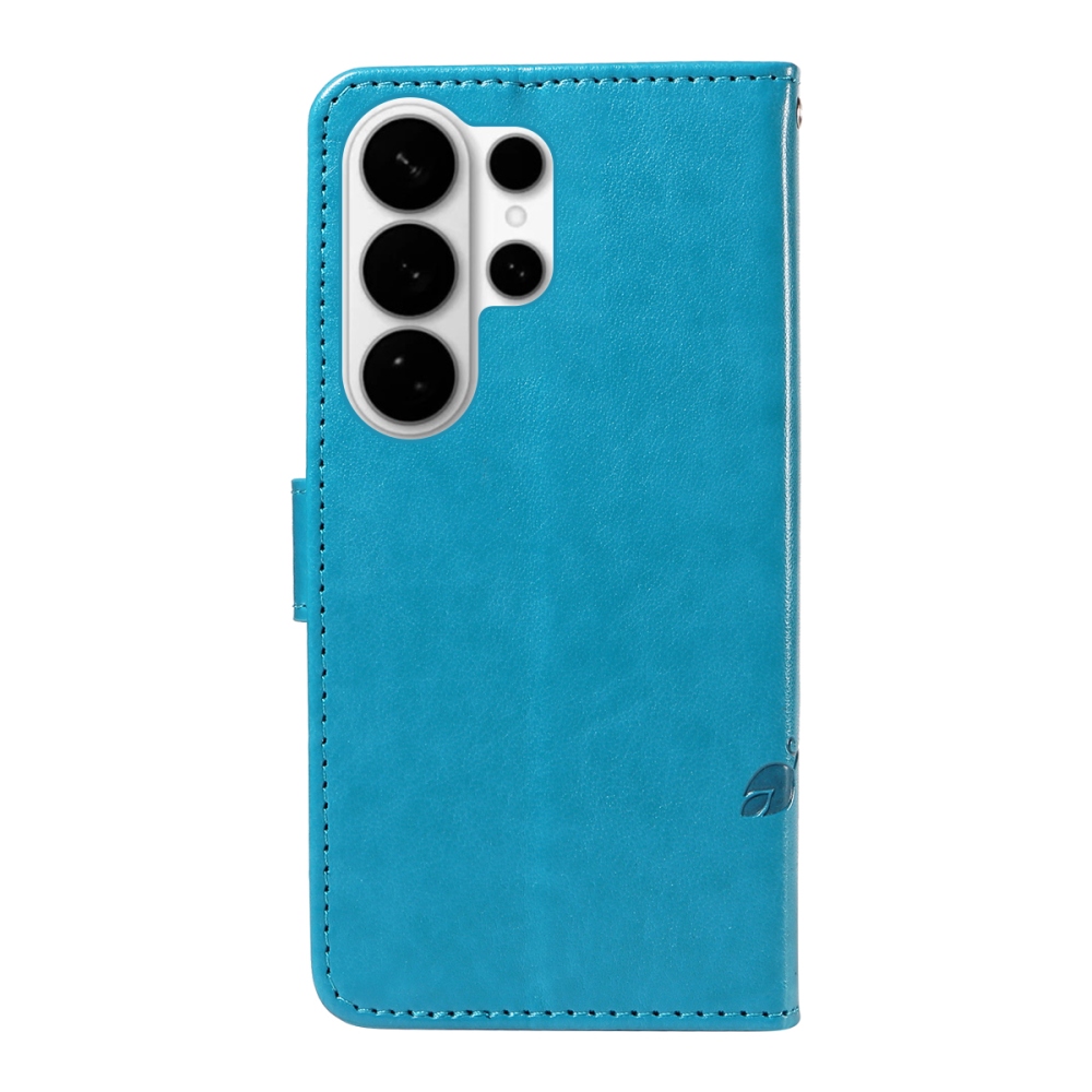 Flowery knižkové púzdro na Samsung Galaxy S26 Ultra - modré