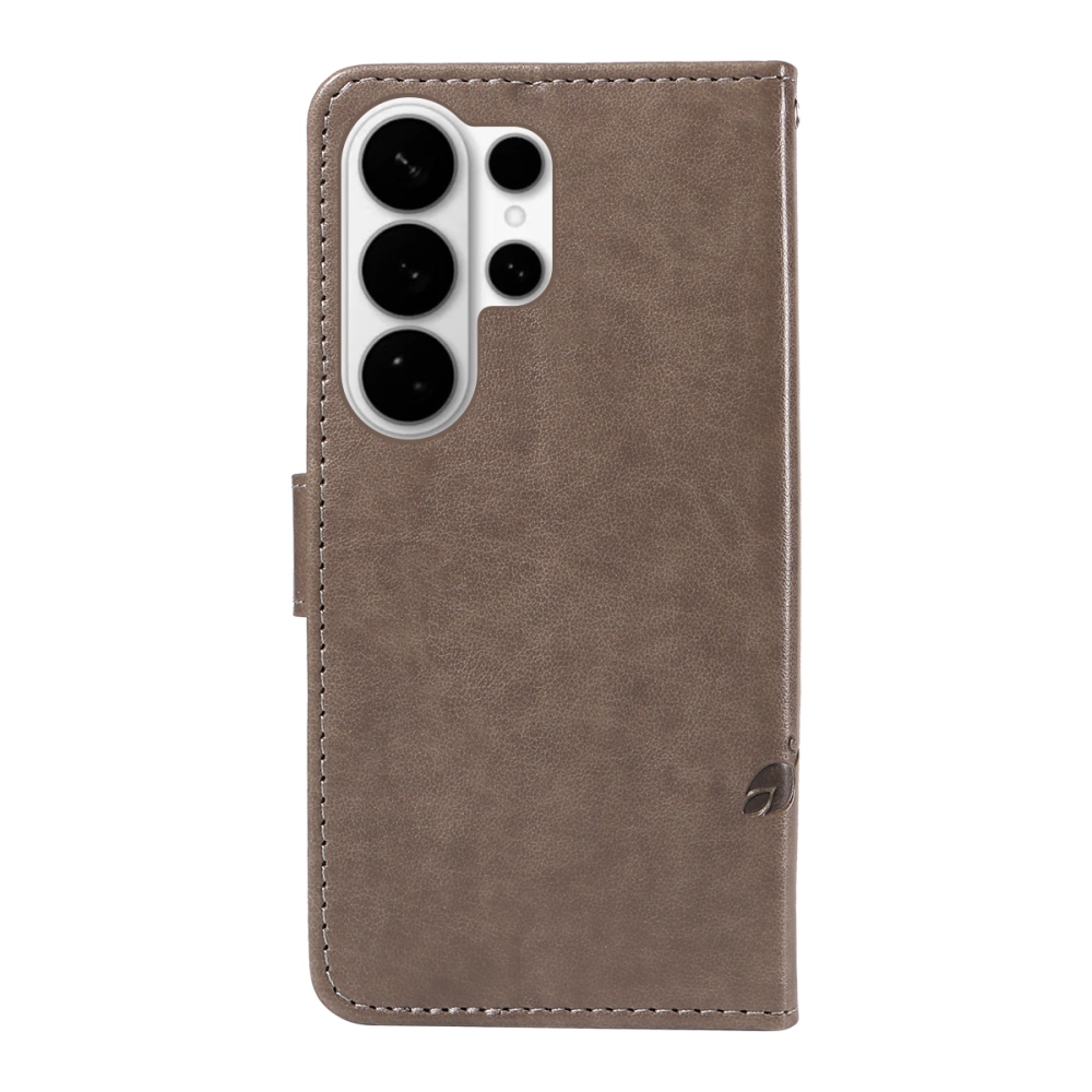 Flowery knižkové púzdro na Samsung Galaxy S26 Ultra - šedé