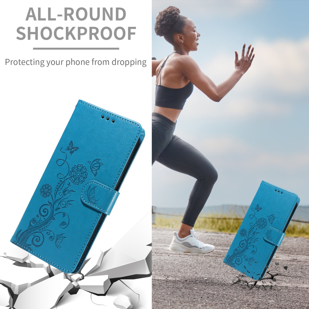 Flowery knižkové púzdro na Xiaomi Poco F8 Ultra 5G - modré