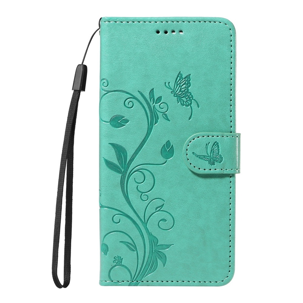 Flowery knižkové puzdro na Xiaomi Redmi 15 4G (171mm) - modrozelené