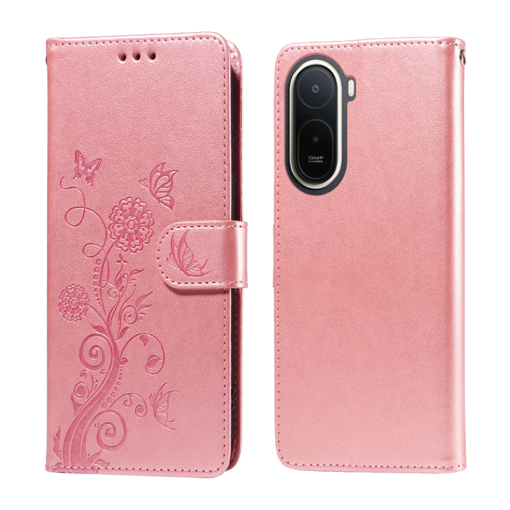 Flowery knižkové puzdro na Xiaomi Redmi A7 Pro - ružové