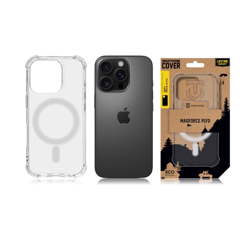 Tactical MagForce Plyo Kryt pre Apple iPhone 16 Pro Transparent
