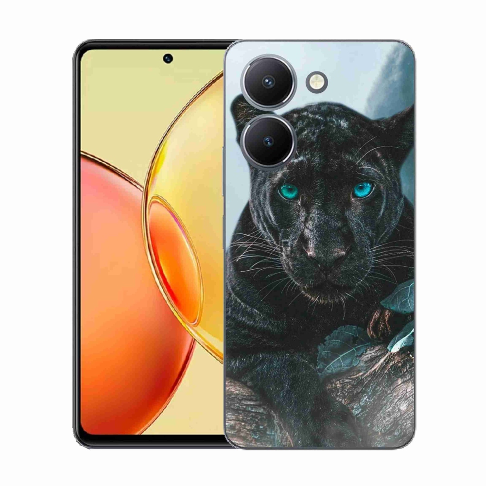 Gélový kryt mmCase na Vivo Y36 - čierny panter