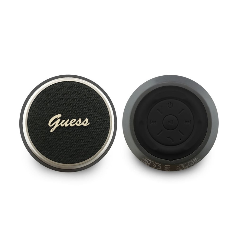 Bluetooth reproduktor Guess Script Metal Logo 5 W, čierny