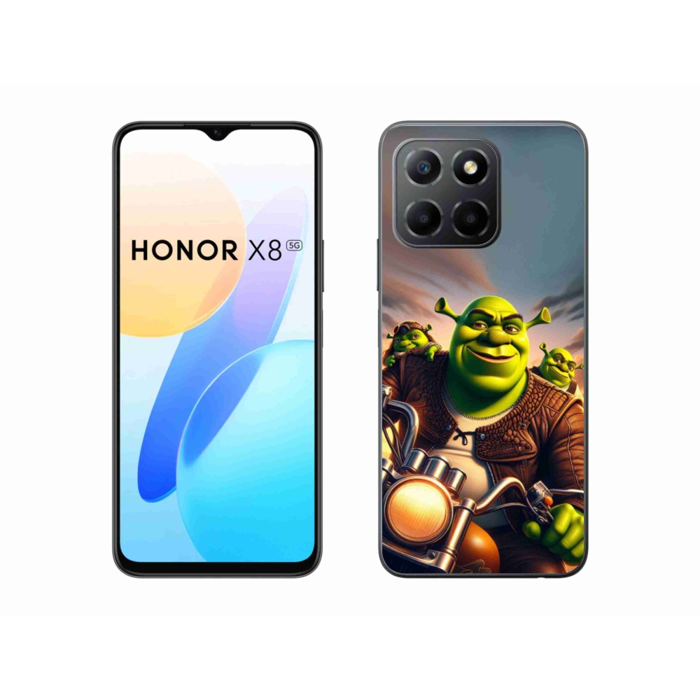 Gélový kryt mmCase na Honor X8 5G/Honor 70 Lite 5G - zhrek na motorke