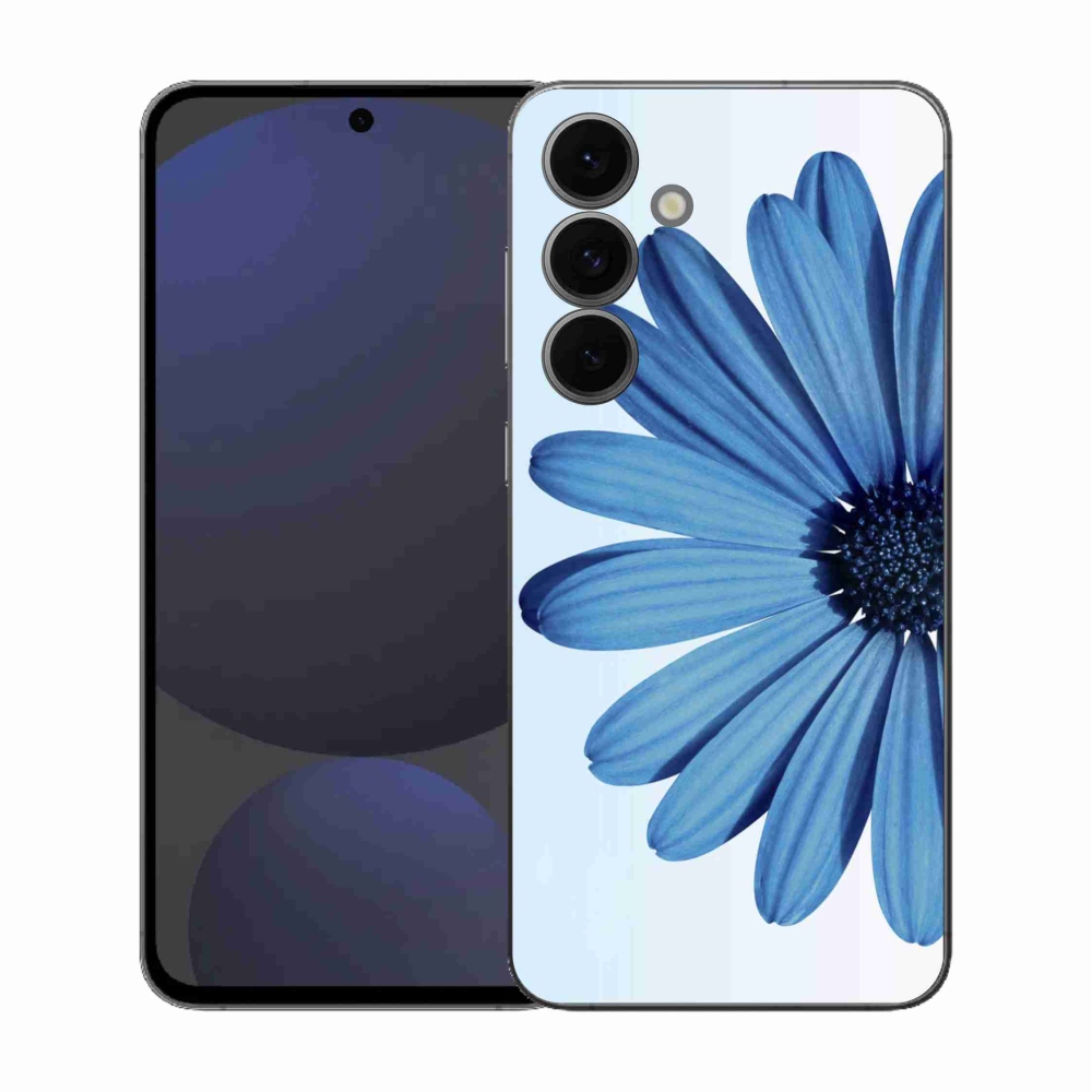 Gélový kryt mmCase na Samsung Galaxy S25 FE - modrá margaréta