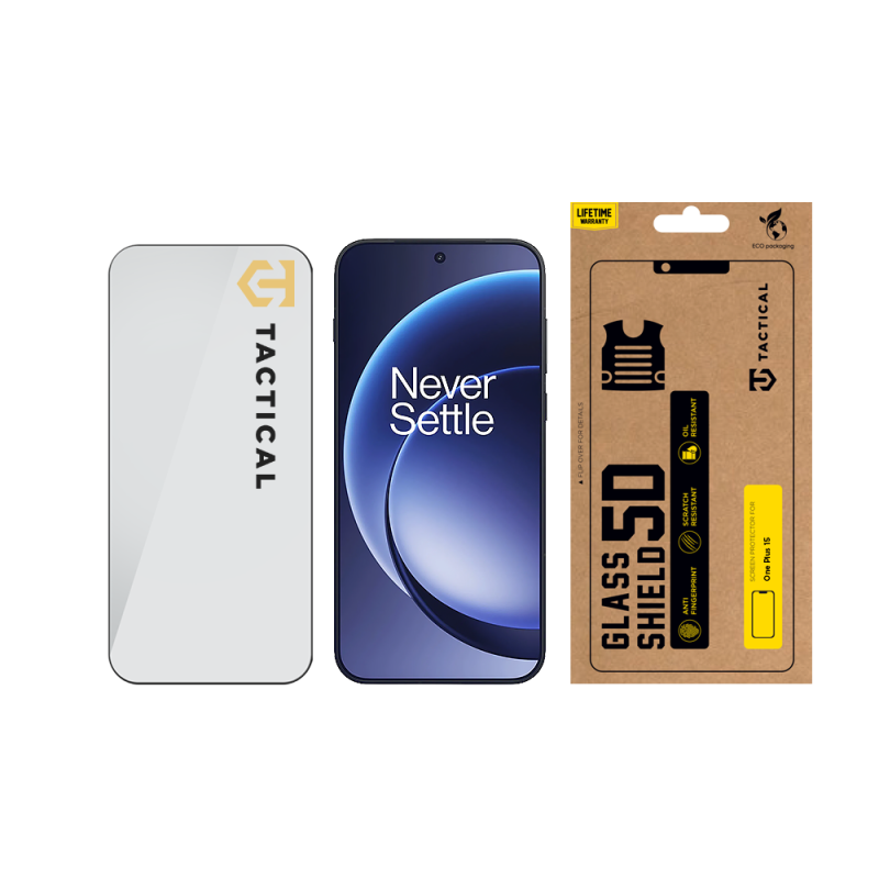 Taktický sklenený štít 5D sklo pre OnePlus 15 Black