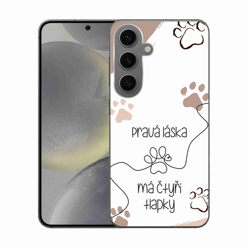 Gélový kryt mmCase na Samsung Galaxy S24 - psí motív 1 biele pozadie