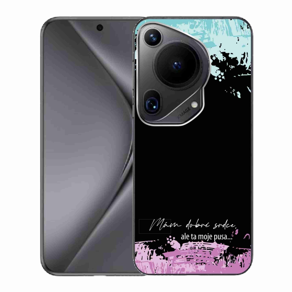 Gélový kryt mmCase na Huawei Pura 70 Ultra - vtipný text 3 čierne pozadie