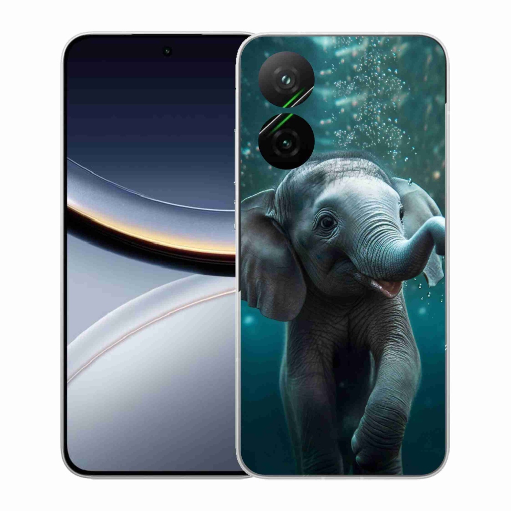 Gélový kryt mmCase na Xiaomi Poco F7 5G - sloník pod vodou