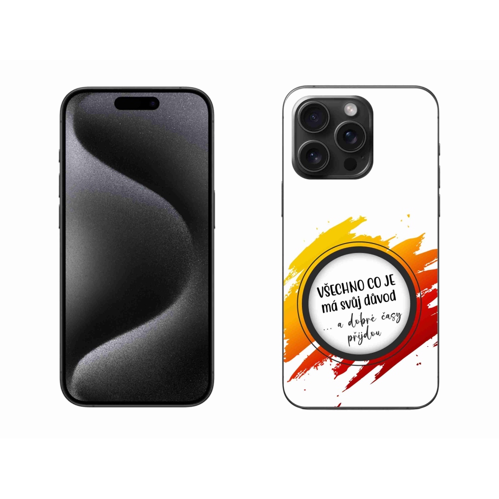 Gélový kryt mmCase na iPhone 15 Pro Max - citát 3 biele pozadie