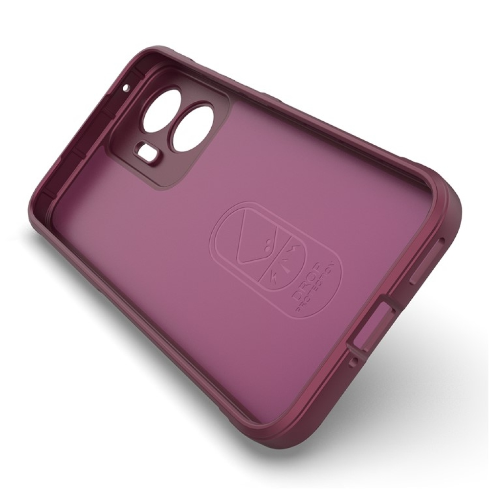 Rugg odolný gélový obal na Xiaomi Poco F7 5G - vínový