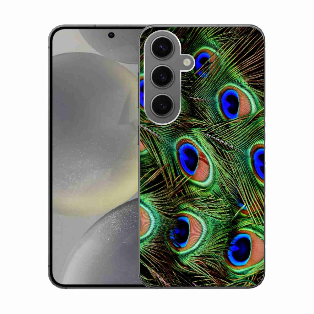 Gélový kryt mmCase na Samsung Galaxy S24 - pávie perie