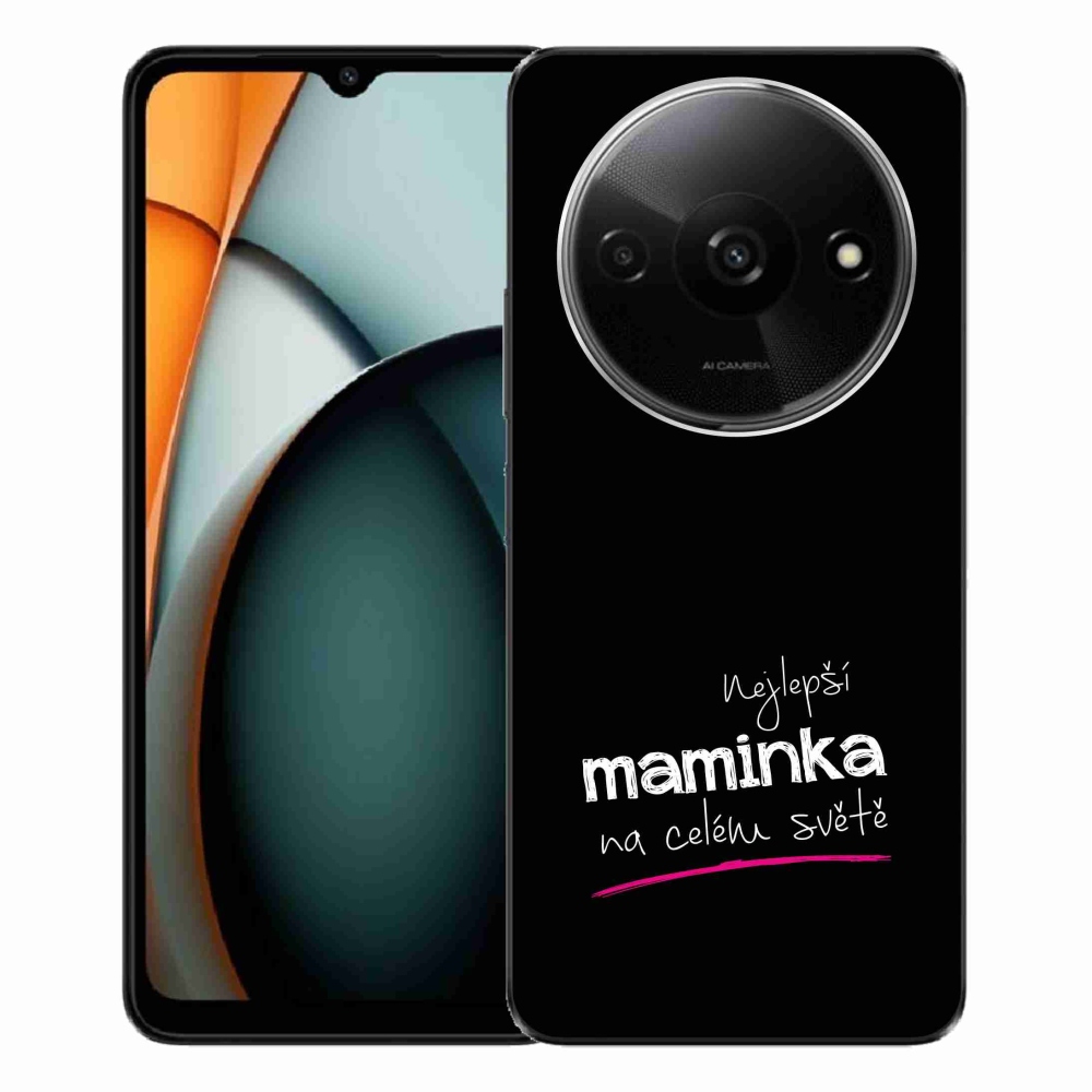 Gélový kryt mmCase na Xiaomi Redmi A3 - najlepšia mamička 4 čierne pozadie