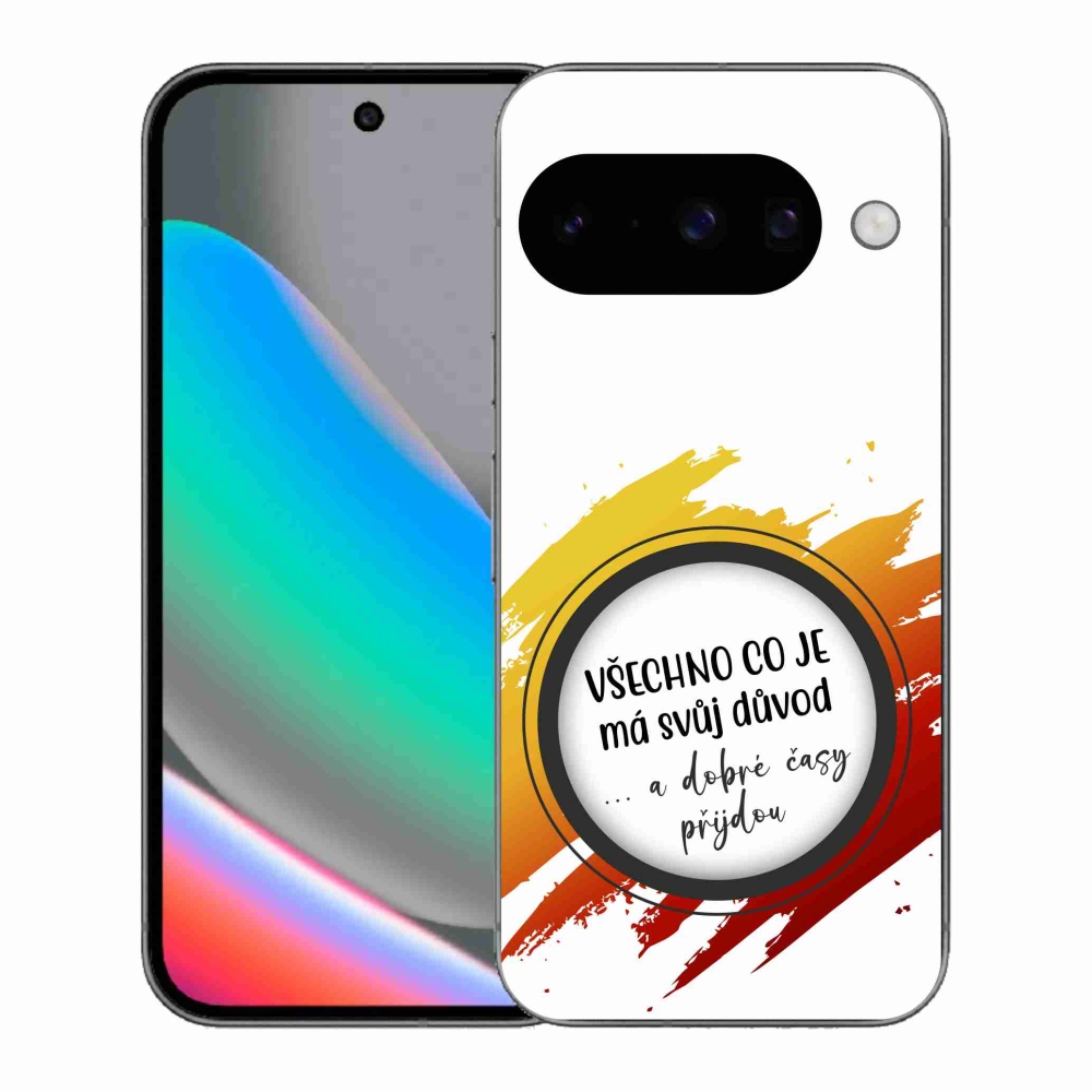 Gélový kryt mmCase na Google Pixel 10 - citát 3 biele pozadie