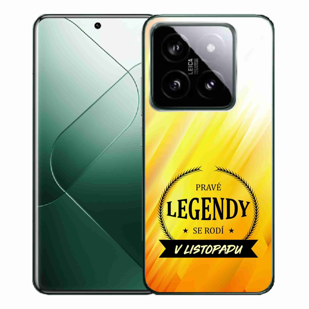 Gélový kryt mmCase na Xiaomi 14 Pro - legendy v novembri žlté pozadie