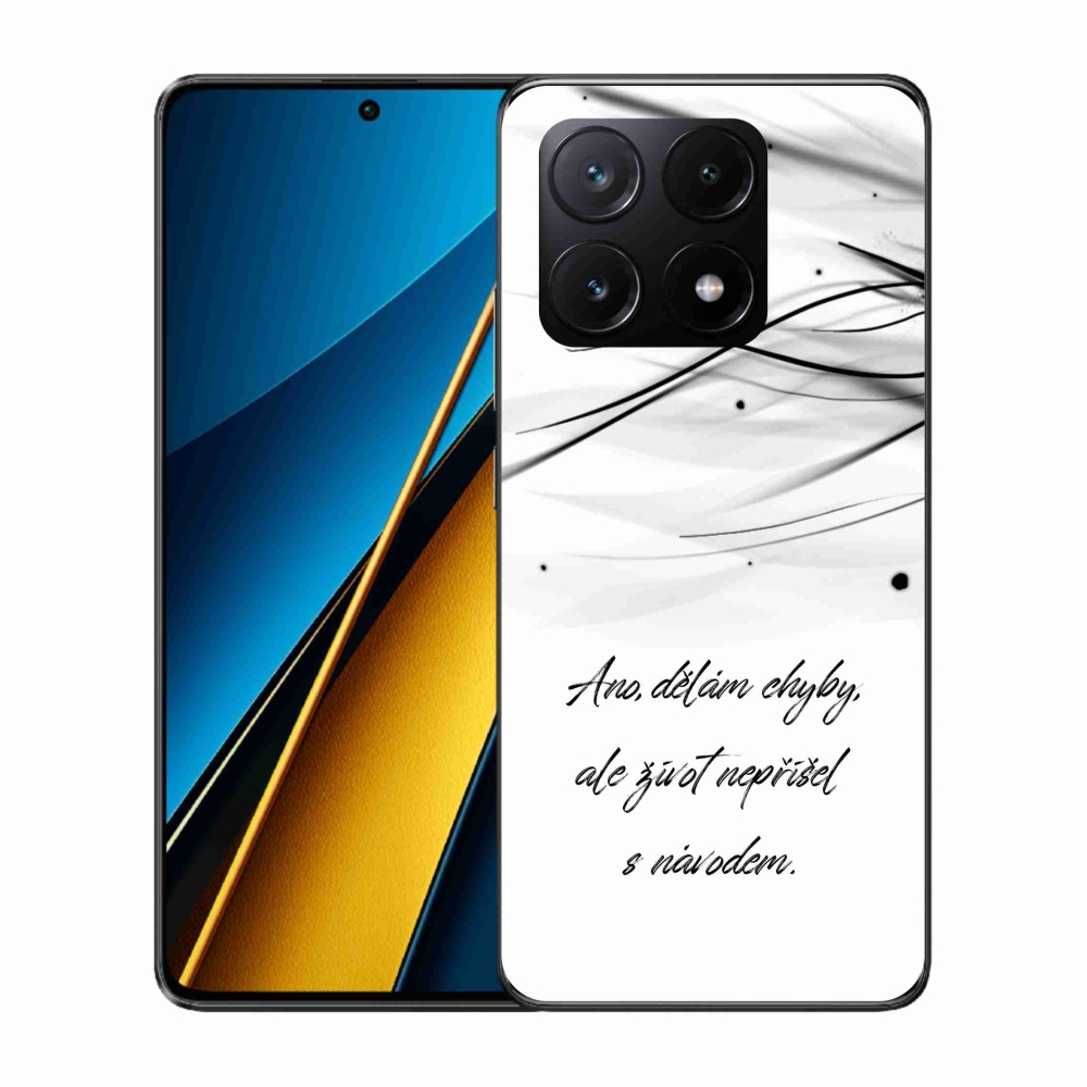 Gélový kryt mmCase na Xiaomi Poco X6 Pro 5G - citát biele pozadie