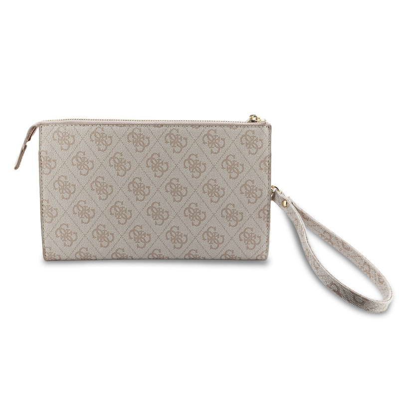 Guess PU 4G kovová taška s logom telefónu ružová