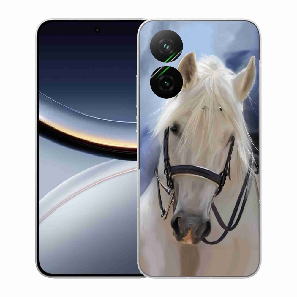 Gélový kryt mmCase na Xiaomi Poco F7 5G - biely kôň