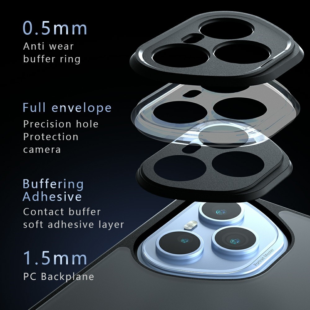 Frame gélový obal s pevným chrbtom na Honor 400 Pro - čierny