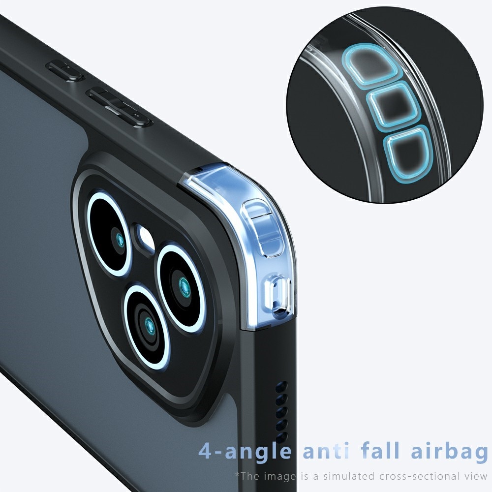 Frame gélový obal s pevným chrbtom na Honor 400 Pro - čierny