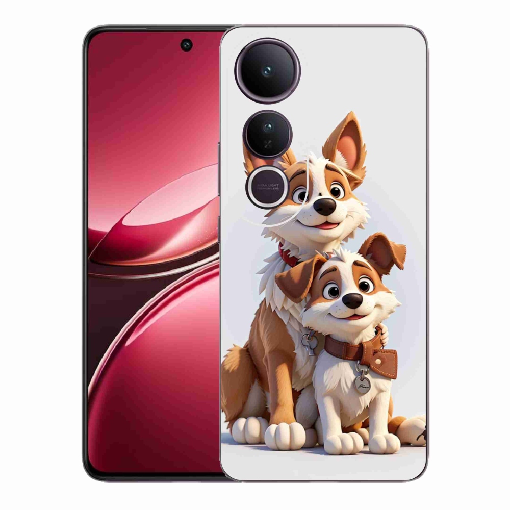 Gélový kryt mmCase na Vivo V50 Lite 4G/5G - kreslenie psy