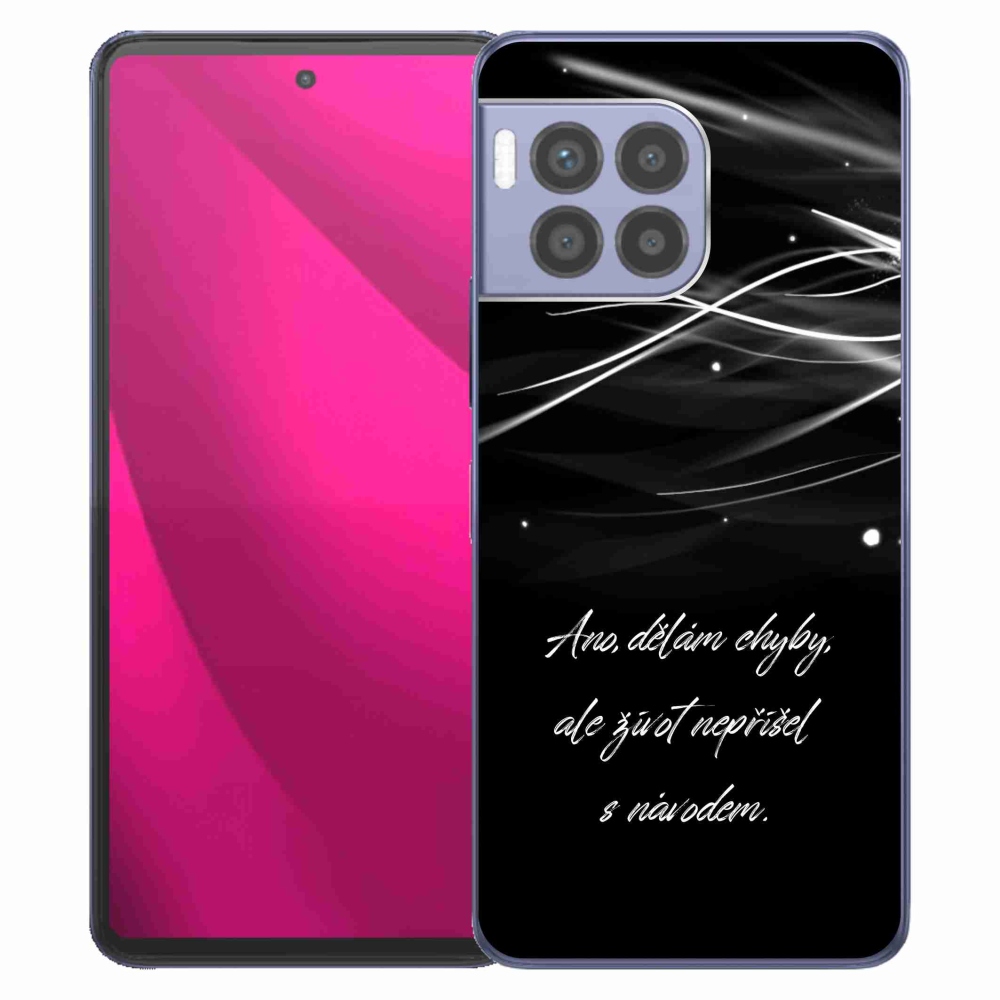 Gélový kryt mmCase na T-Mobile T Phone 2 Pro - citát čierne pozadie