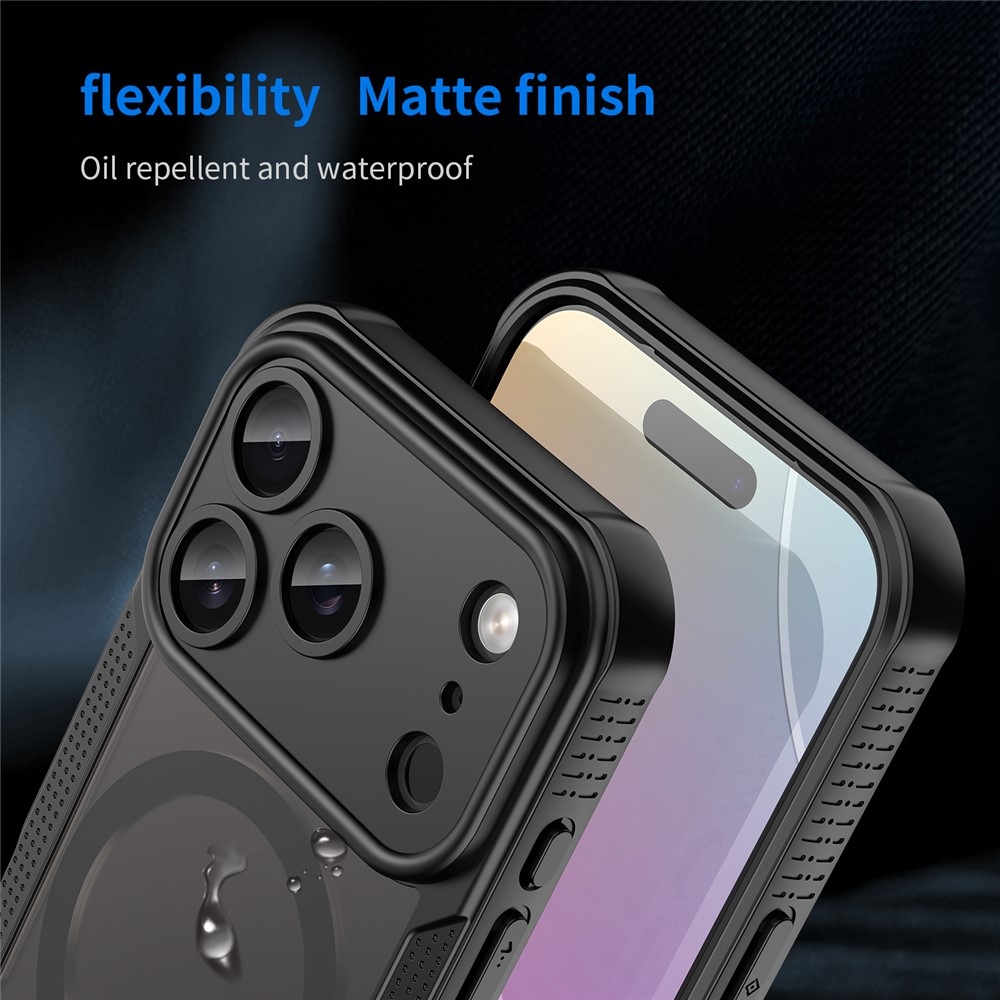 Froste odolný kryt s MagSafe na iPhone 18 Pro/17 Pro - čierny