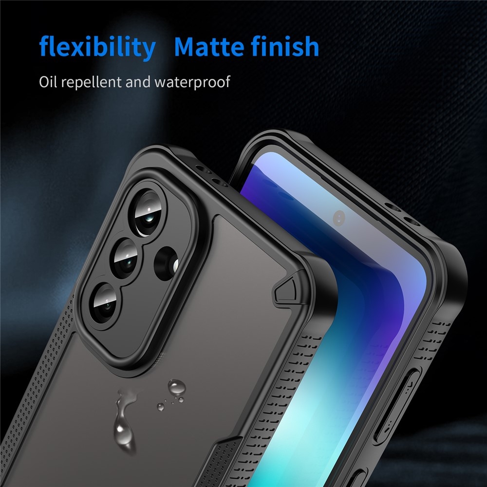 Frosted odolný kryt na Samsung Galaxy A37 5G - čierny