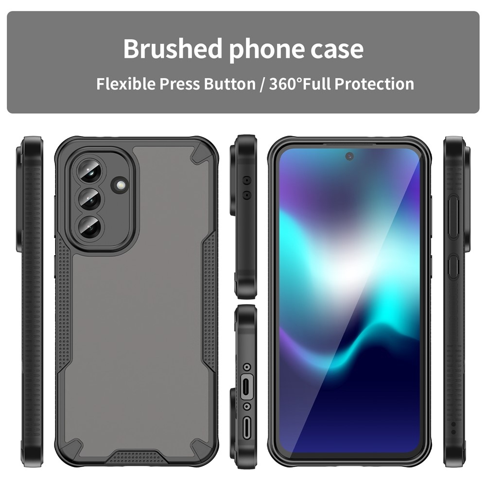 Frosted odolný kryt na Samsung Galaxy A37 5G - čierny