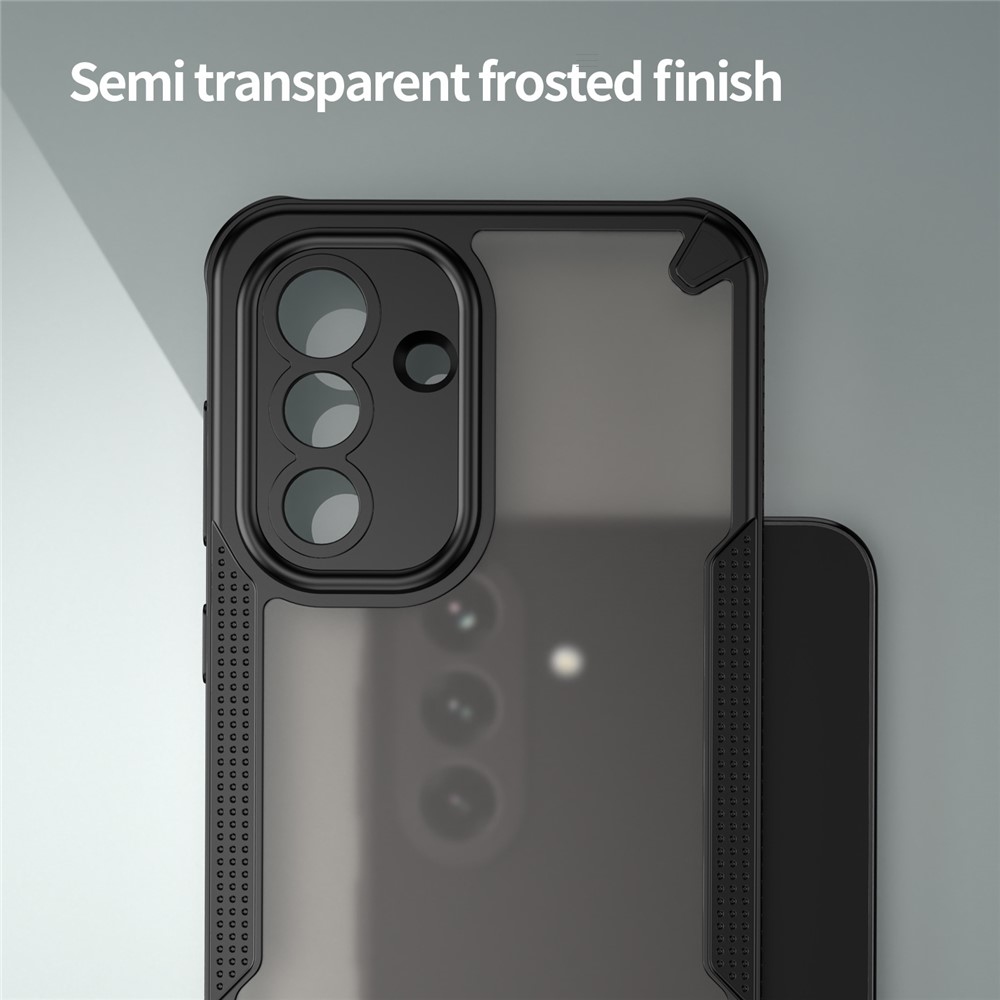 Frosted odolný kryt na Samsung Galaxy A37 5G - čierny