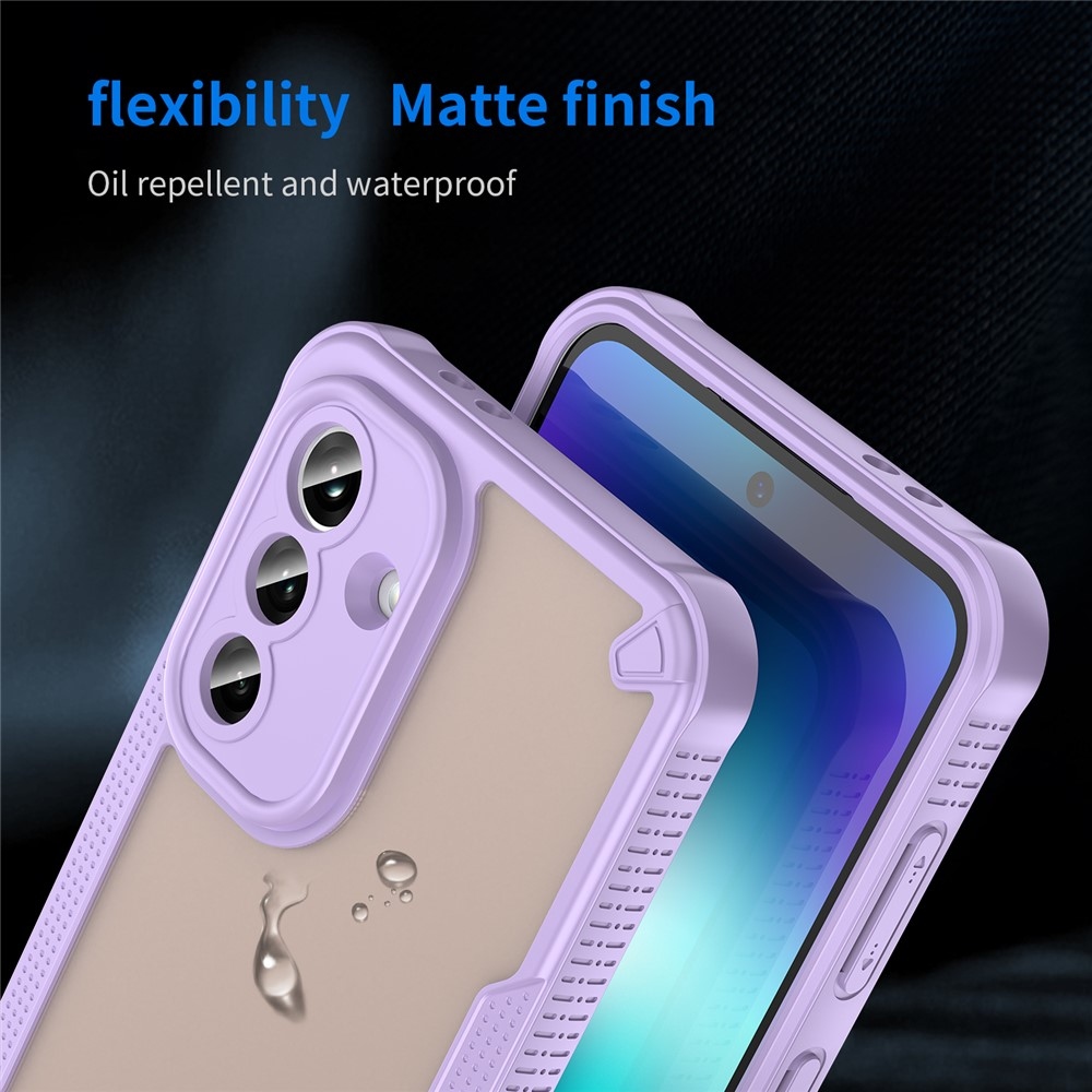 Frosted odolný kryt na Samsung Galaxy A37 5G - fialový