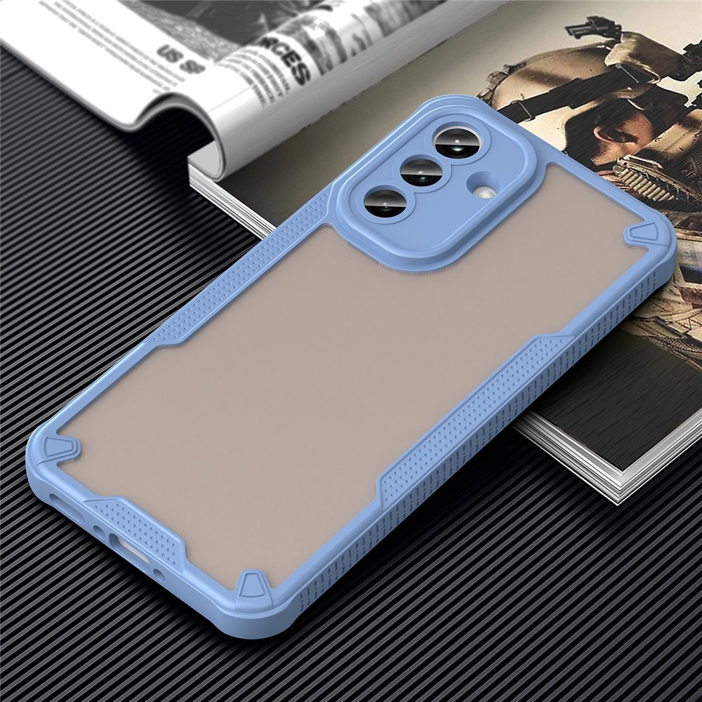 Frosted odolný kryt na Samsung Galaxy A37 5G - modrý