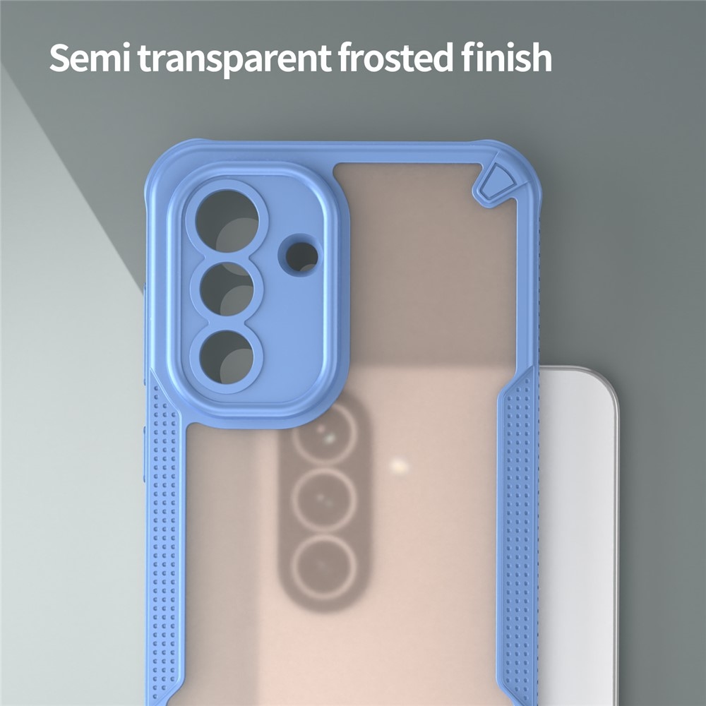 Frosted odolný kryt na Samsung Galaxy A37 5G - modrý