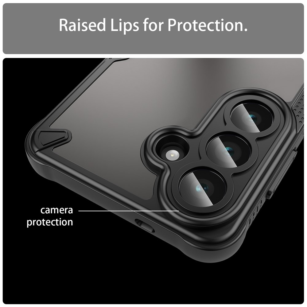 Frosted odolný kryt na Samsung Galaxy S26 - čierny