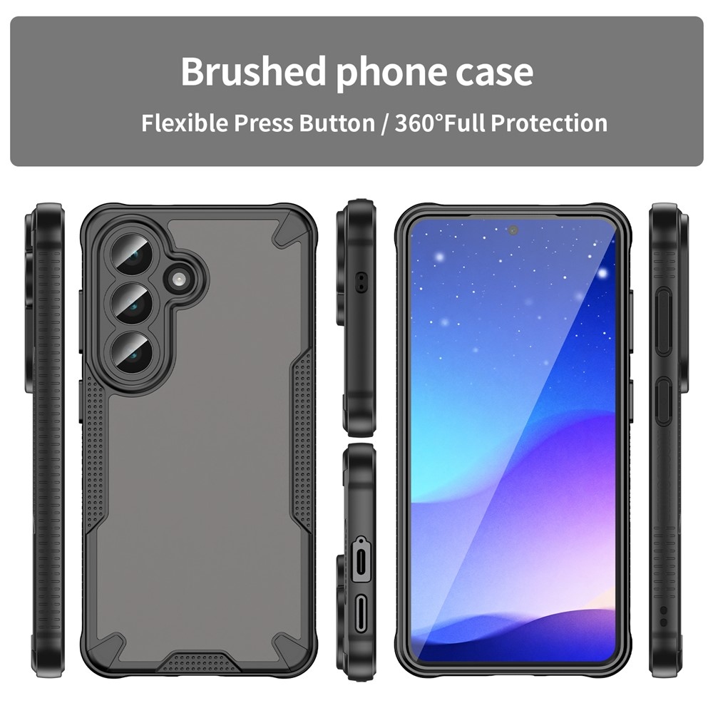 Frosted odolný kryt na Samsung Galaxy S26 - čierny