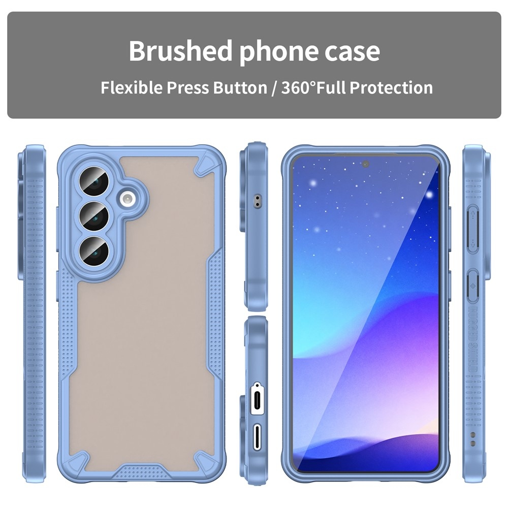 Frosted odolný kryt na Samsung Galaxy S26 - modrý