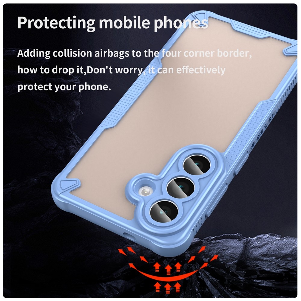 Frosted odolný kryt na Samsung Galaxy S26 - modrý