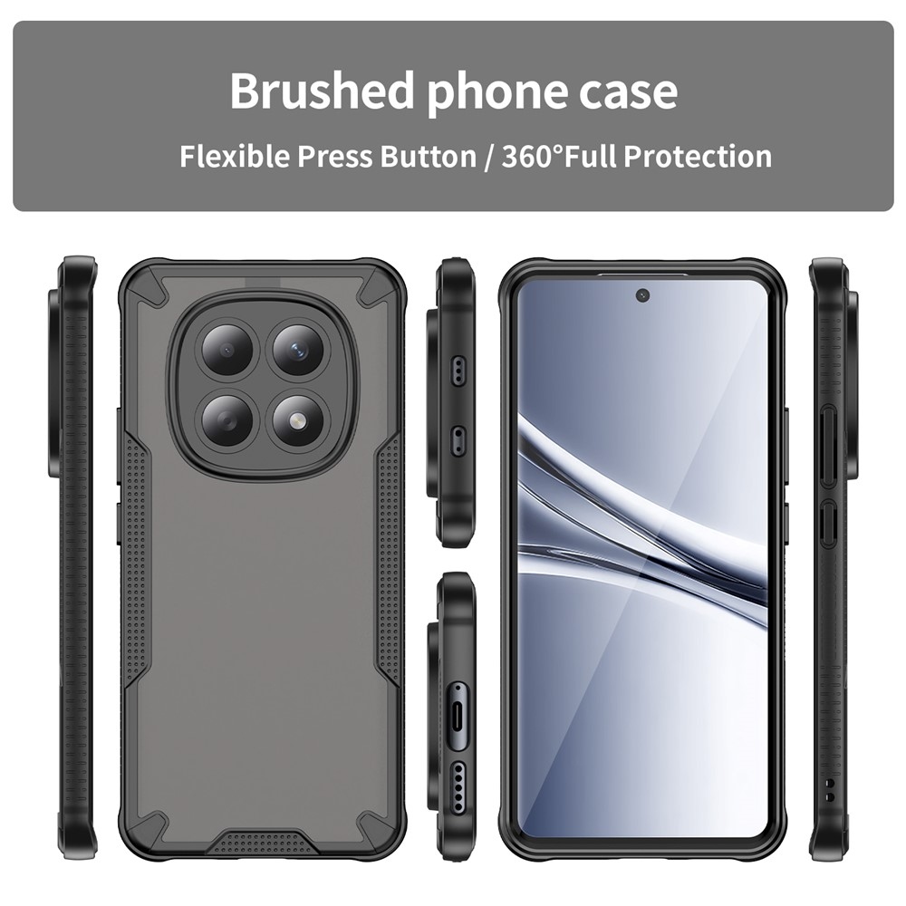 Frosted odolný kryt na Xiaomi Poco M8 5G/Redmi Note 15 5G/Note 15 4G - čierny