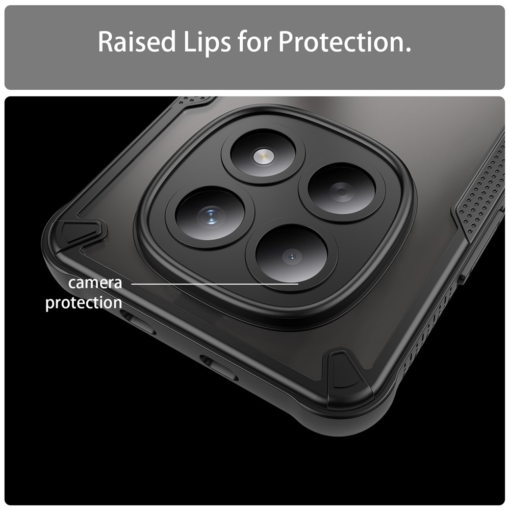 Frosted odolný kryt na Xiaomi Poco M8 5G/Redmi Note 15 5G/Note 15 4G - čierny