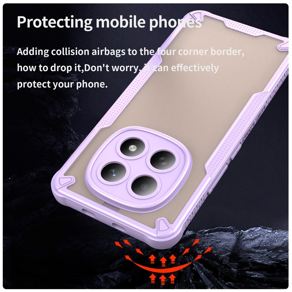 Frosted odolný kryt na Xiaomi Poco M8 5G/Redmi Note 15 5G/Note 15 4G - fialový