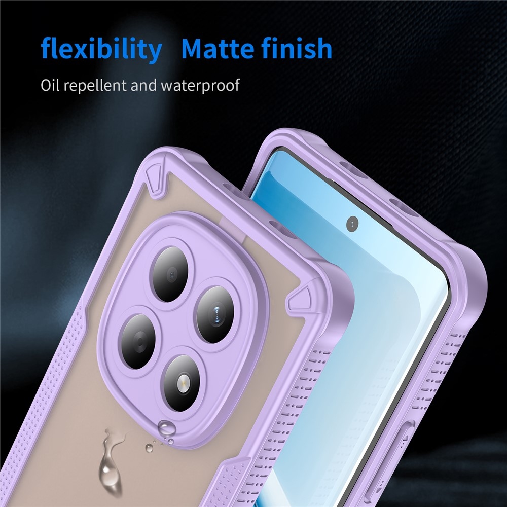 Frosted odolný kryt na Xiaomi Poco M8 5G/Redmi Note 15 5G/Note 15 4G - fialový