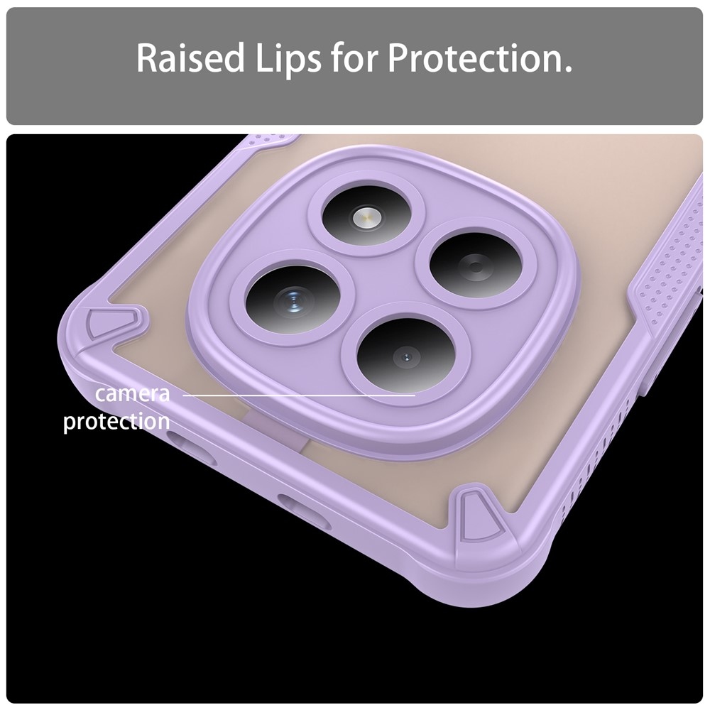 Frosted odolný kryt na Xiaomi Poco M8 5G/Redmi Note 15 5G/Note 15 4G - fialový