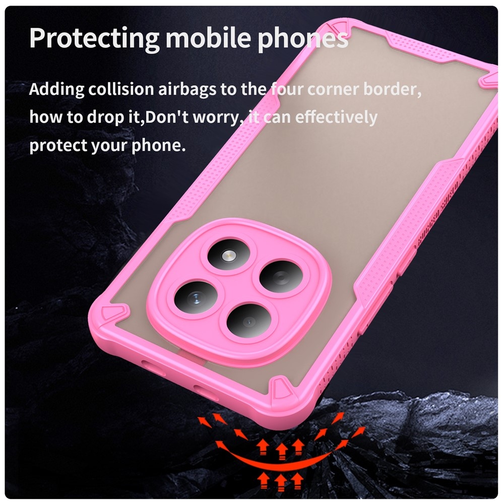 Frosted odolný kryt na Xiaomi Poco M8 5G/Redmi Note 15 5G/Note 15 4G - ružový