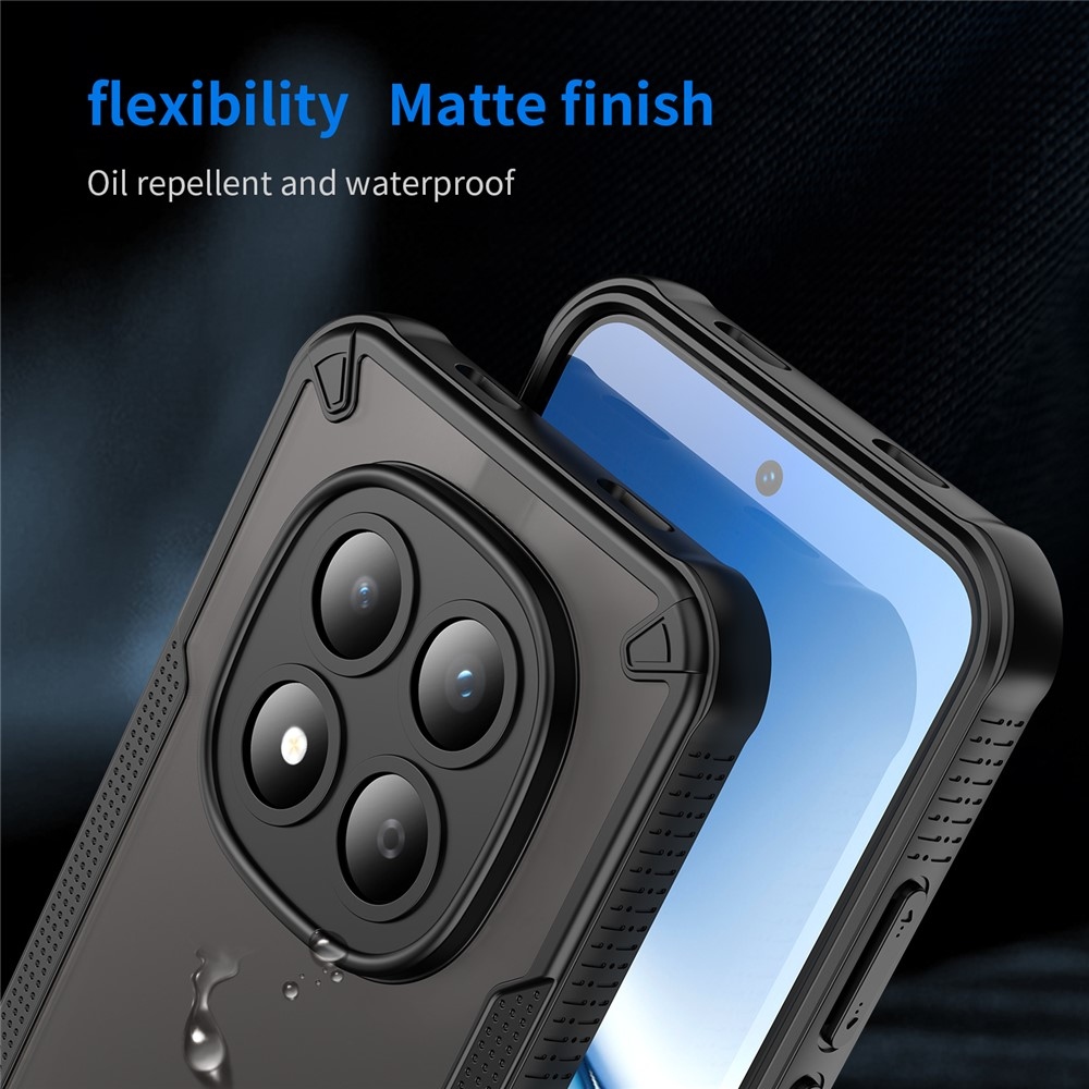 Frosted odolný kryt na Xiaomi Redmi Note 15 Pro 5G - čierny