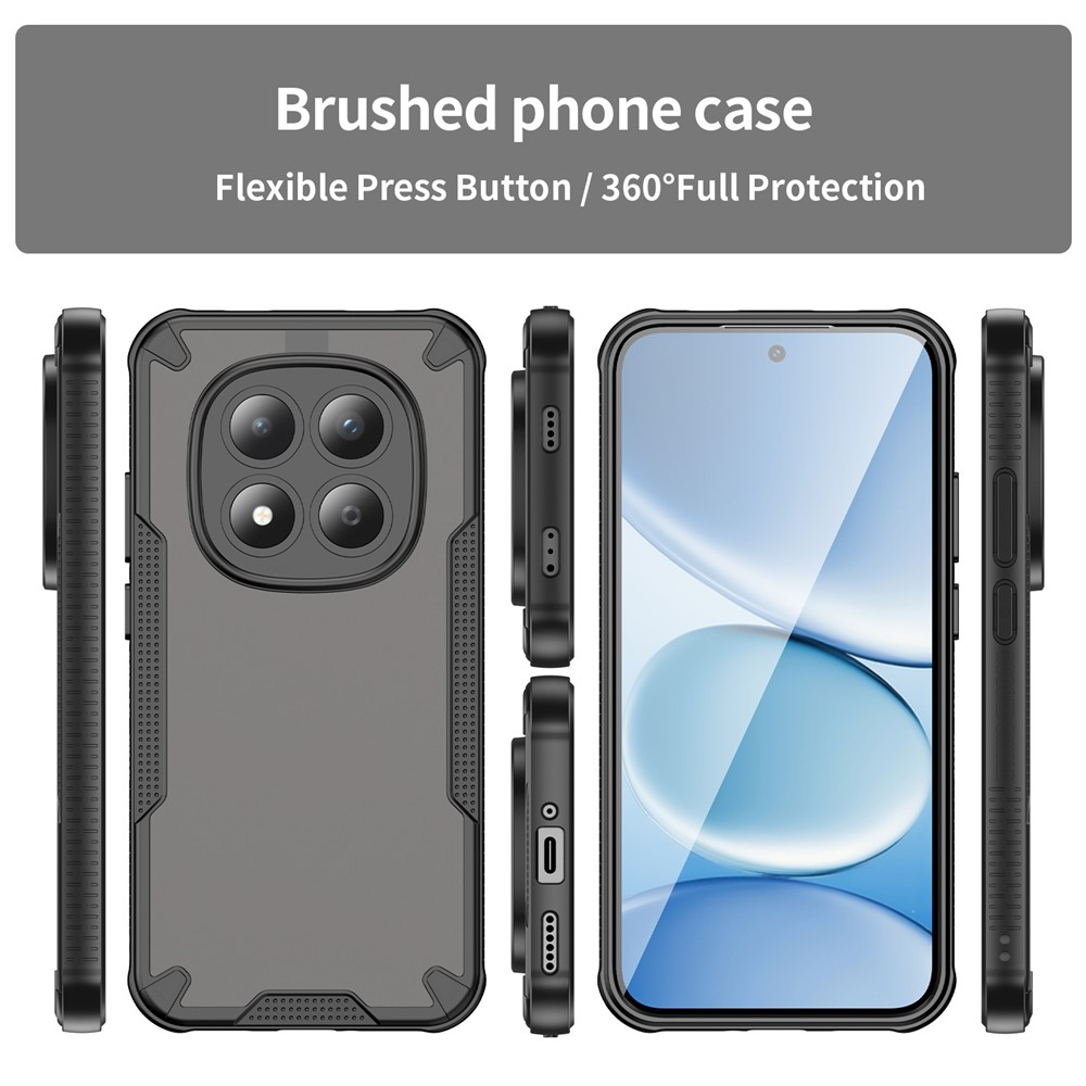 Frosted odolný kryt na Xiaomi Redmi Note 15 Pro 5G - čierny