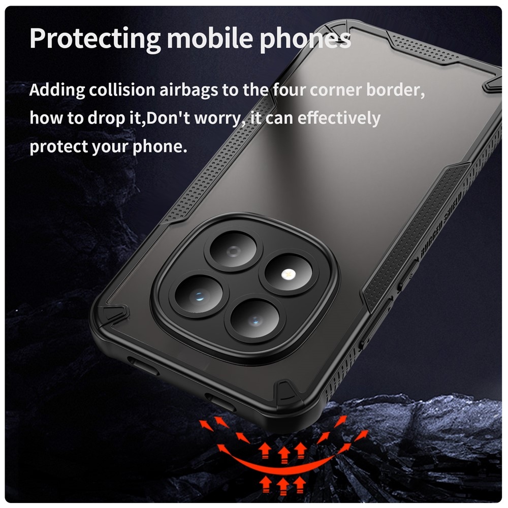 Frosted odolný kryt na Xiaomi Redmi Note 15 Pro 5G - čierny