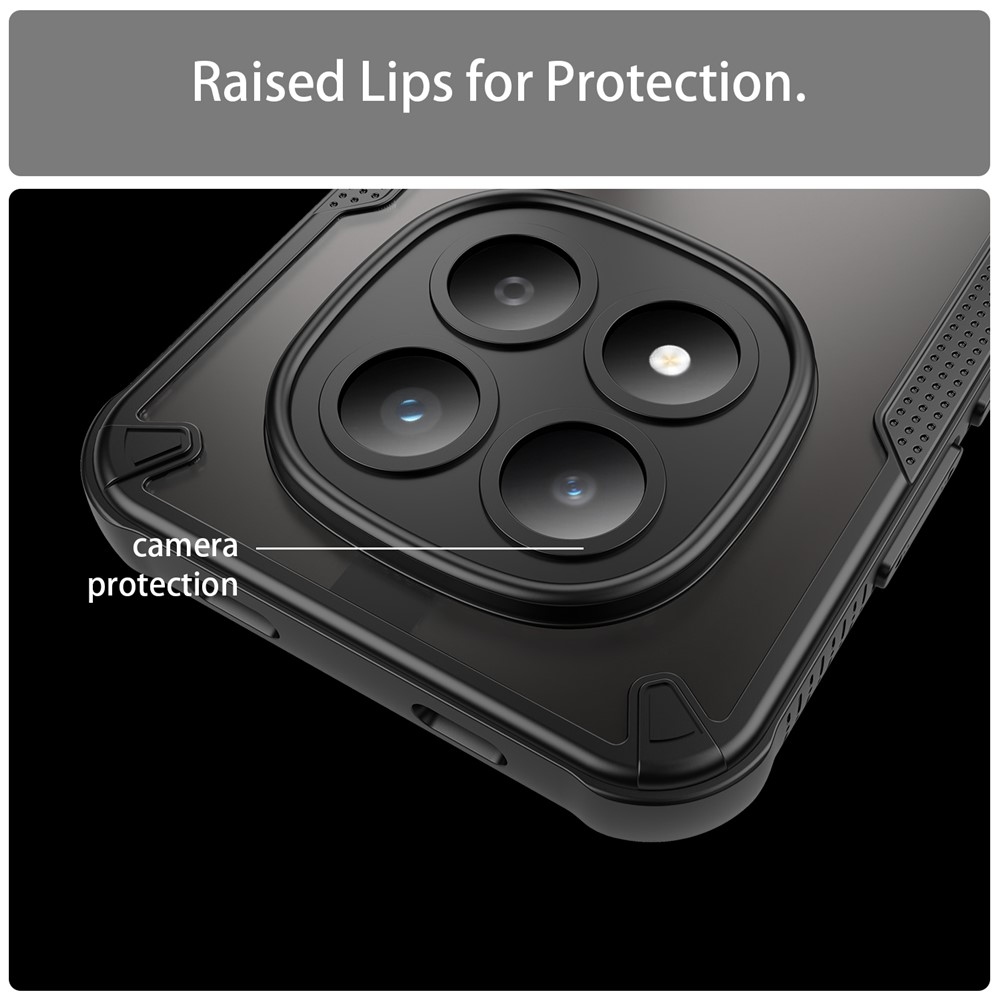 Frosted odolný kryt na Xiaomi Redmi Note 15 Pro 5G - čierny