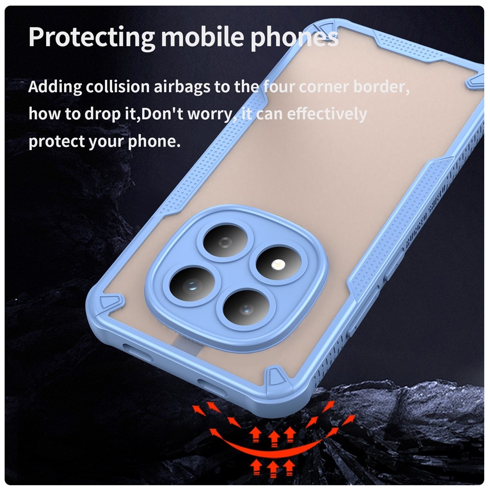 Frosted odolný kryt na Xiaomi Redmi Note 15 Pro 5G - modrý