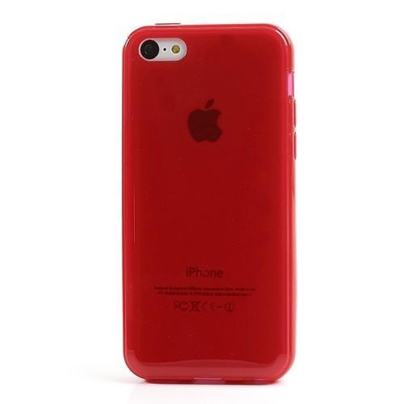 Frosty matný gélový obal na iPhone 5C - červený